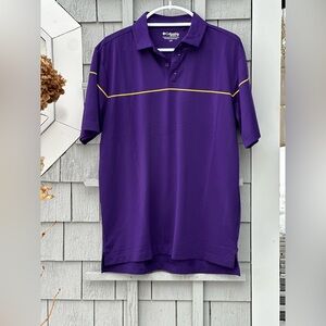 Columbia Men's Golf Polo in Purple with Yellow Accent- Large